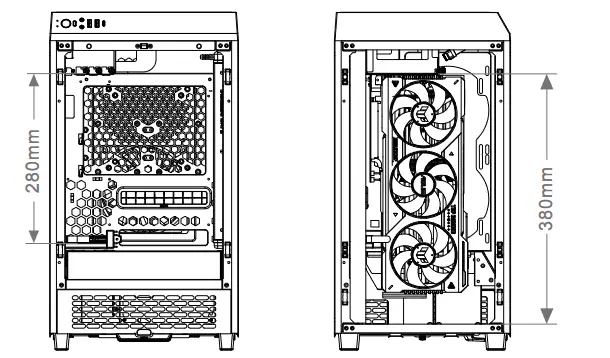 thermaltake CA-1X9-00S1WN-00 Tower 200 Computer - Power Cover