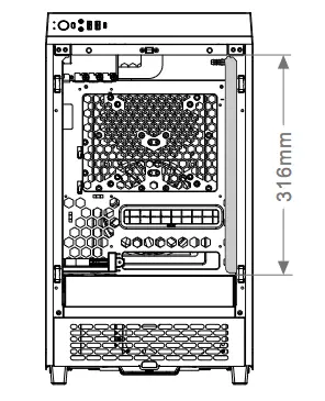 thermaltake CA-1X9-00S1WN-00 Tower 200 Computer - Radiator