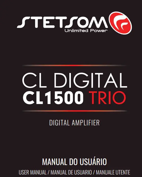 STETSOM CL Digital CL1500 TRIO Digital Amplifier User Manual