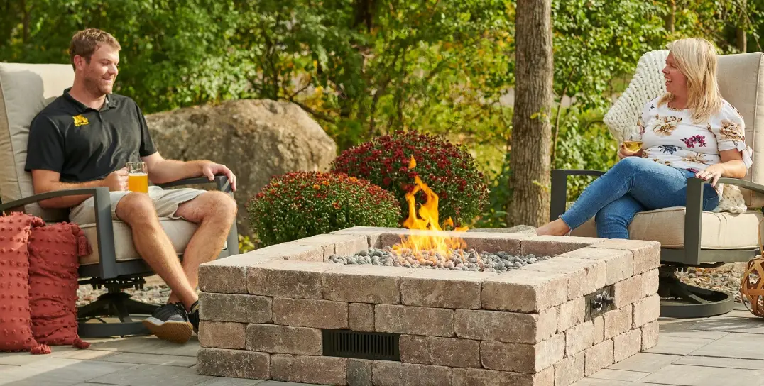 The Outdoor Greatroom Bron5151-k Bronson Block Square Gas Fire Pit Table Instruction Manual