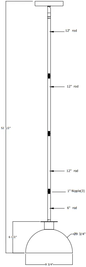 CRYSTORAMA GIG813BKAG Gigi One Light Pendant A