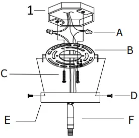 CRYSTORAMA GIG813BKAG Gigi One Light Pendant B1