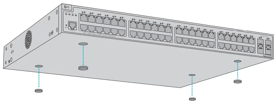 FS S3910 Series Managed L2 + Gigabit Switches - Desk Mounting