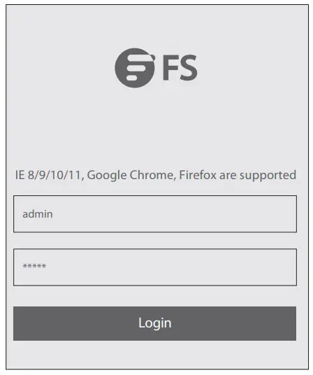 FS S3910 Series Managed L2 + Gigabit Switches - Login