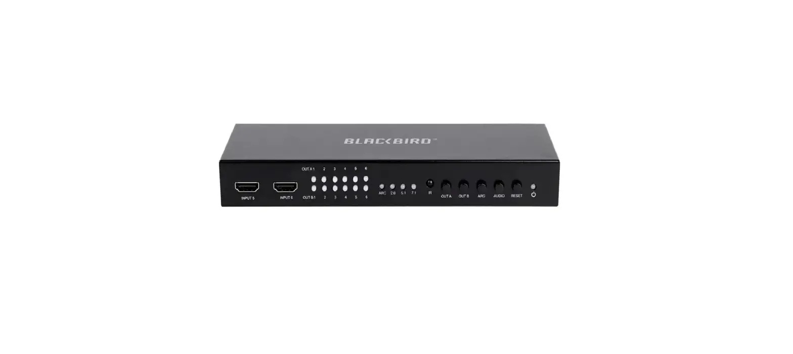 Monoprice 43395 Blackbird 4k 6x2 Hdmi Matrix With Audio User Manual