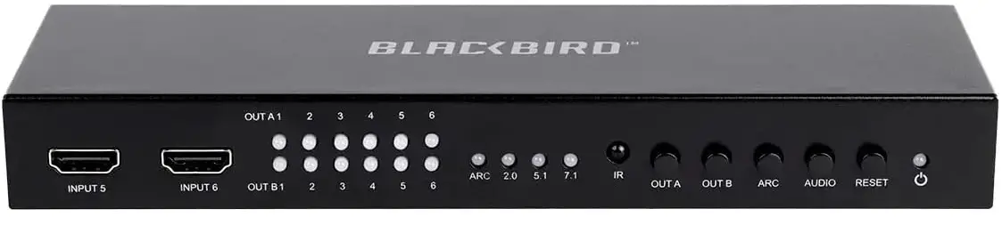 Monoprice 43395 Blackbird 4K 6x2 HDMI Matrix with Audio-product