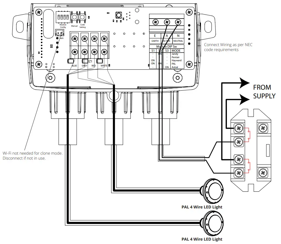 PAL LIGHTING PCR 1Z Lighting Controller - CLONE MODE