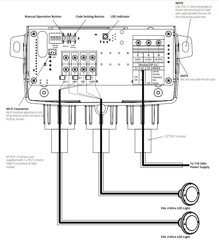 PAL LIGHTING PCR 1Z Lighting Controller - OUTDOOR DRIVER