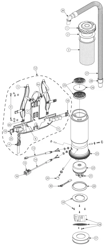 ProTeam 106542 Backpack Vacuum with Aviation - fig 2