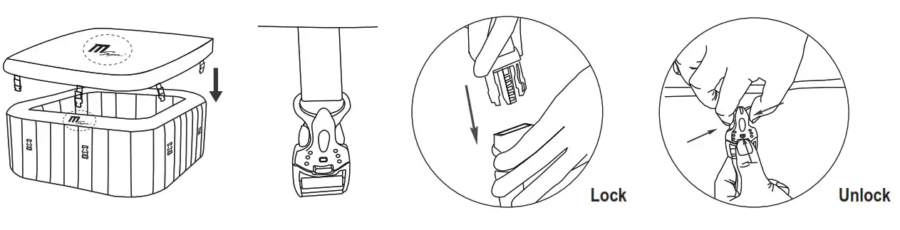 MSpa C OM062 Ottoman Comfort Series 6 Person inflatable Hot Tub - fig 13