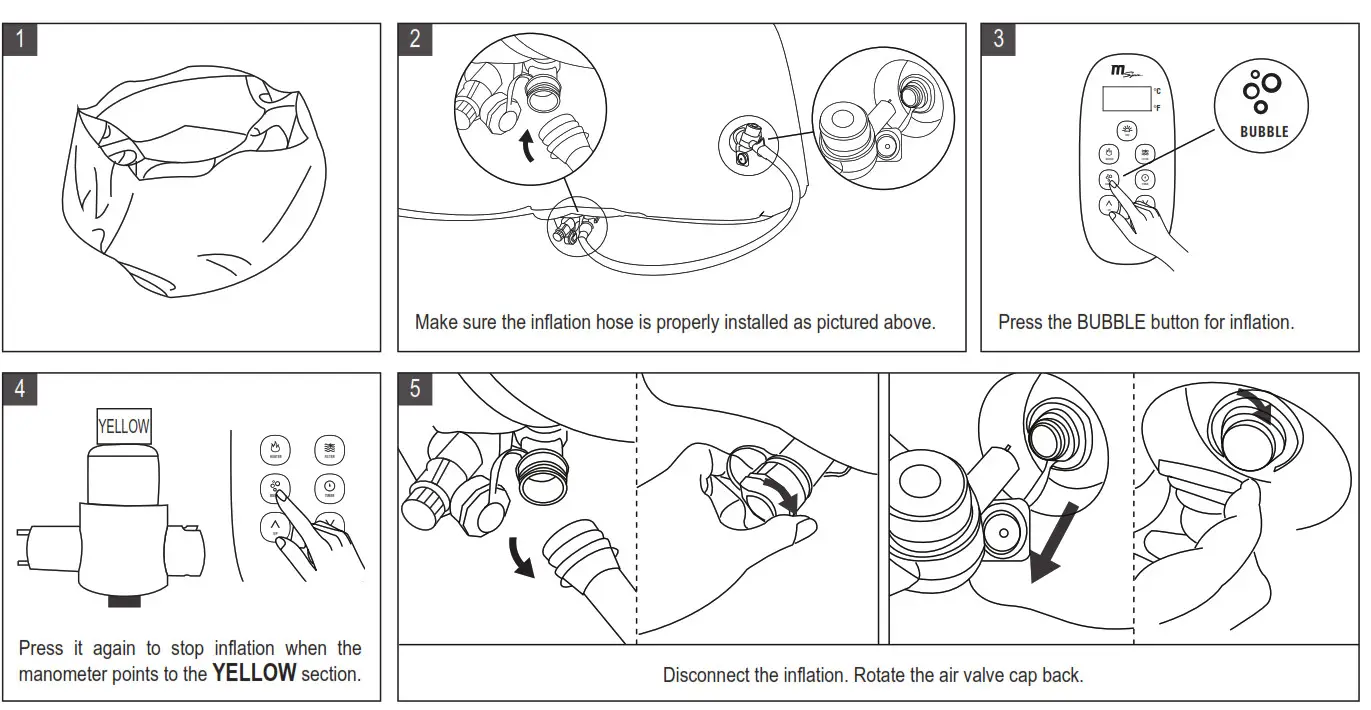 MSpa C OM062 Ottoman Comfort Series 6 Person inflatable Hot Tub - fig 8
