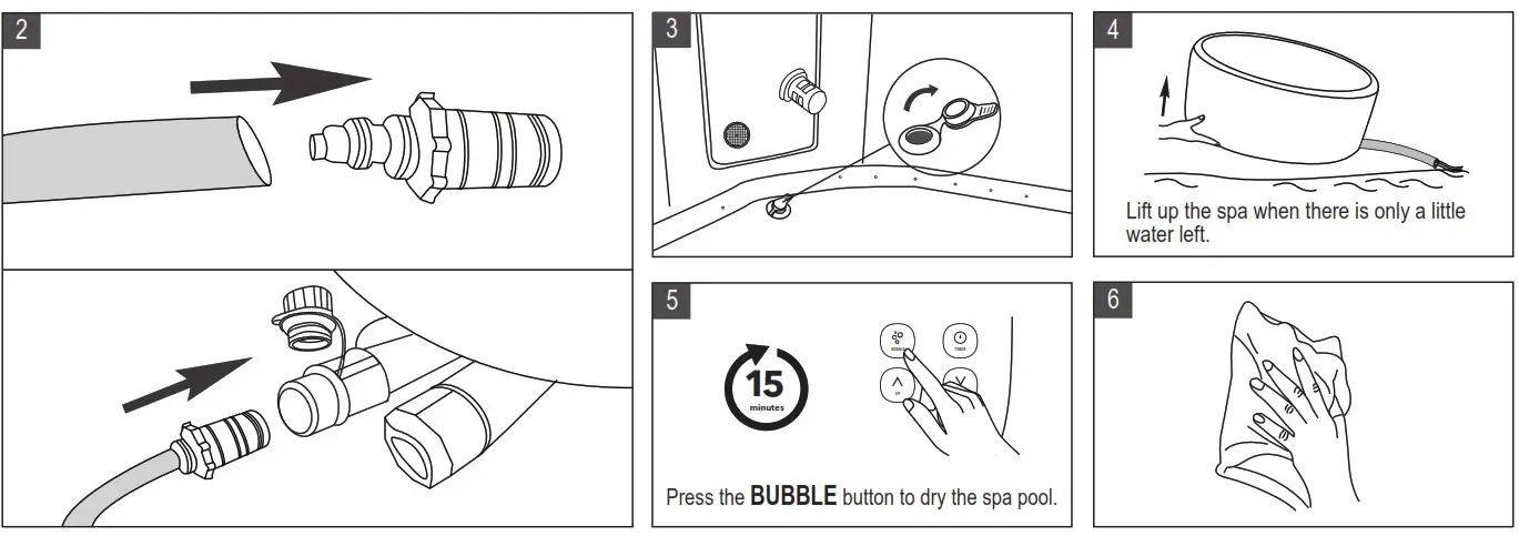 MSpa C OM062 Ottoman Comfort Series 6 Person inflatable Hot Tub - fig34