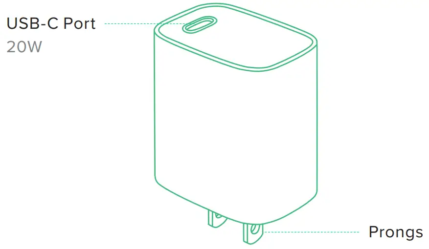 iottie CHCRIO160 RapidVolt 20W Wall Charger USB C Power Adapter - At a Glance