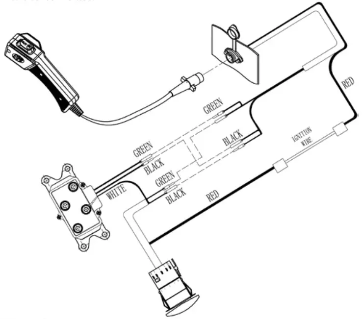 KFI MUTV-DRS-K Winch Dash Switch Kit - Diagram