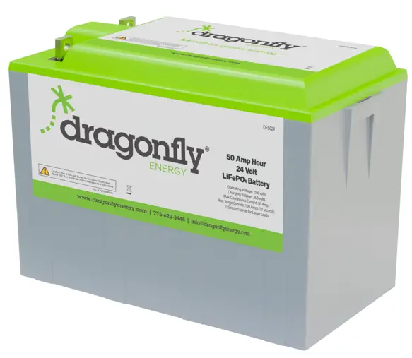 dragonfly DF5024 50Ah 24VDC Lithium Iron Phosphate Deep Cycle Battery