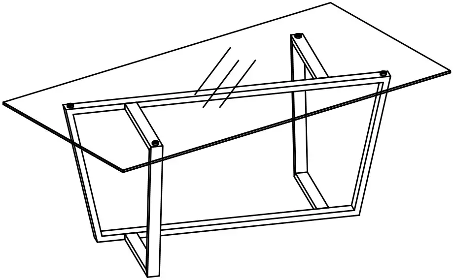 LIVING SPACES 267690 Daphne Glass Dining Set