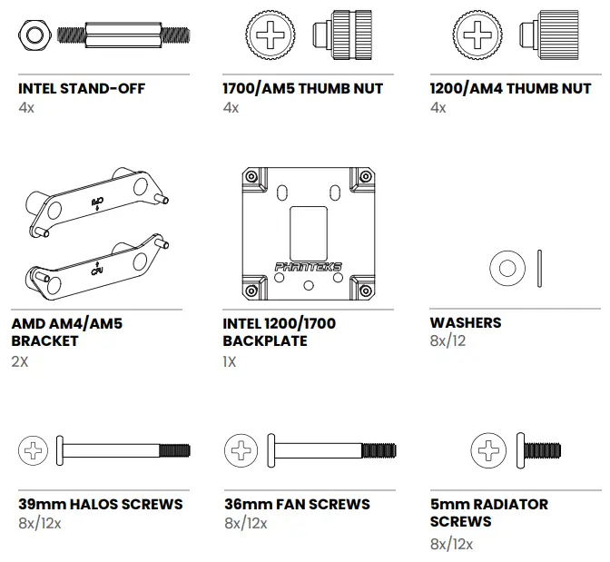 PHANTEKS Glacier One T30 Gen2 D RGB All In One Liquid CPU Cooler - MOUNTING