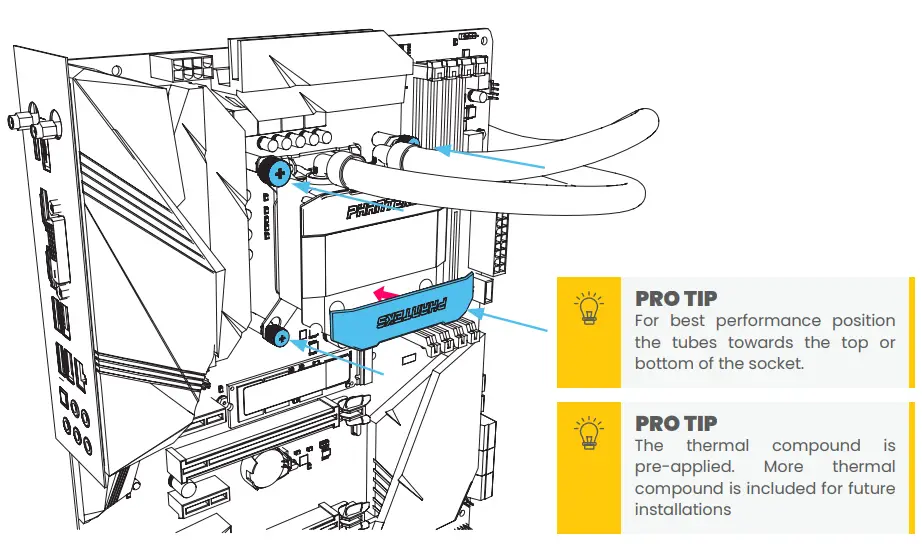 PHANTEKS Glacier One T30 Gen2 D RGB All In One Liquid CPU Cooler - PUMP BLOCK 1