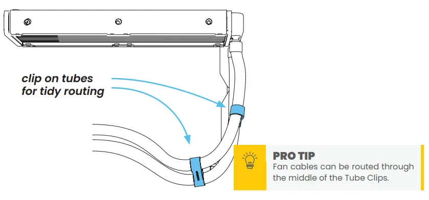 PHANTEKS Glacier One T30 Gen2 D RGB All In One Liquid CPU Cooler - TUBE CLIPS1