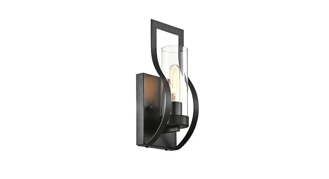 Yansun H-wl059 Modern Black Wall Sconce With Clear Glass Tube User Manual