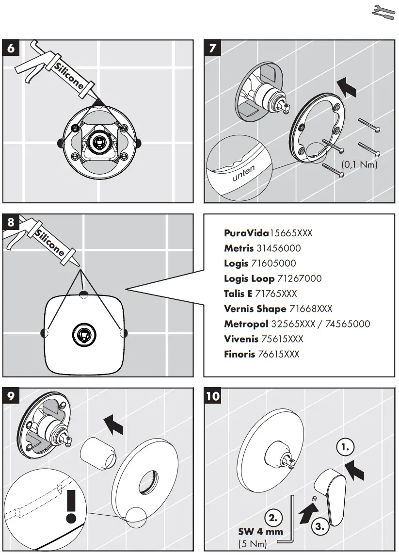 hansgrohe Shower Fitting Rebris S - Assembly 1