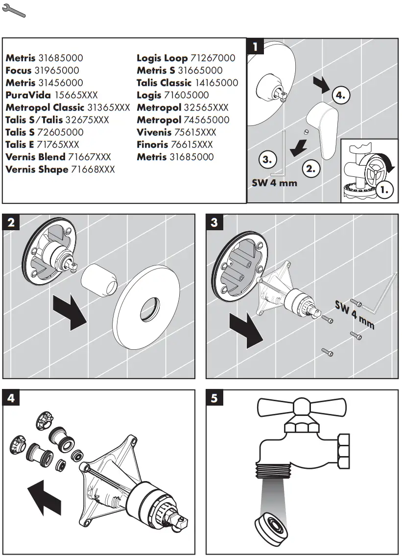 hansgrohe Shower Fitting Rebris S - Assembly 3