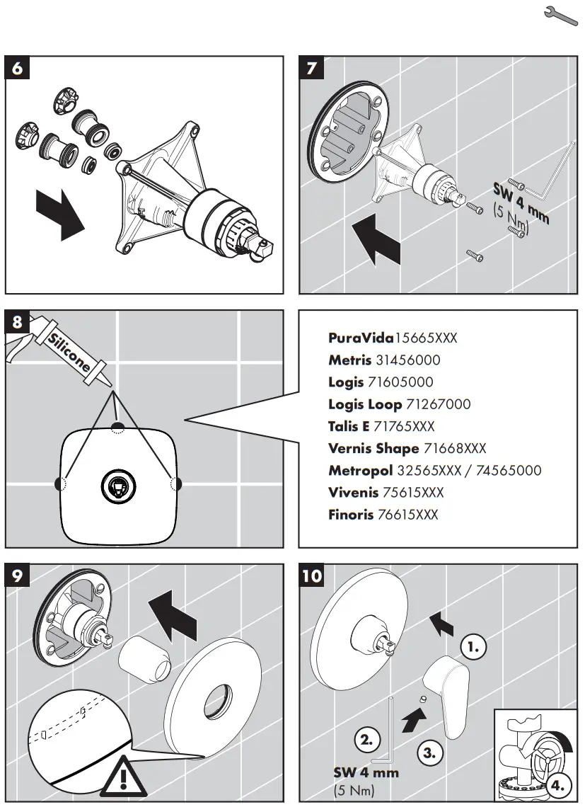 hansgrohe Shower Fitting Rebris S - Assembly 4