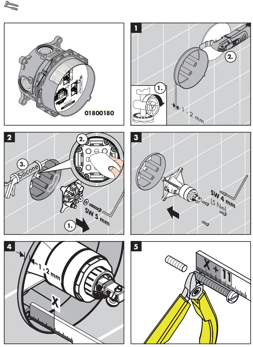 hansgrohe Shower Fitting Rebris S - Assembly