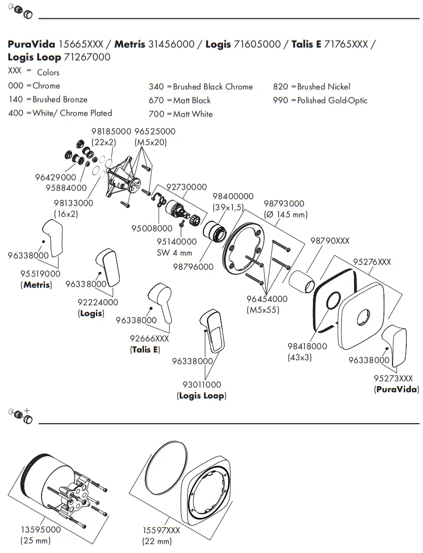 hansgrohe Shower Fitting Rebris S - Parts 3