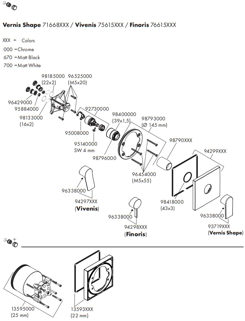 hansgrohe Shower Fitting Rebris S - Parts 5