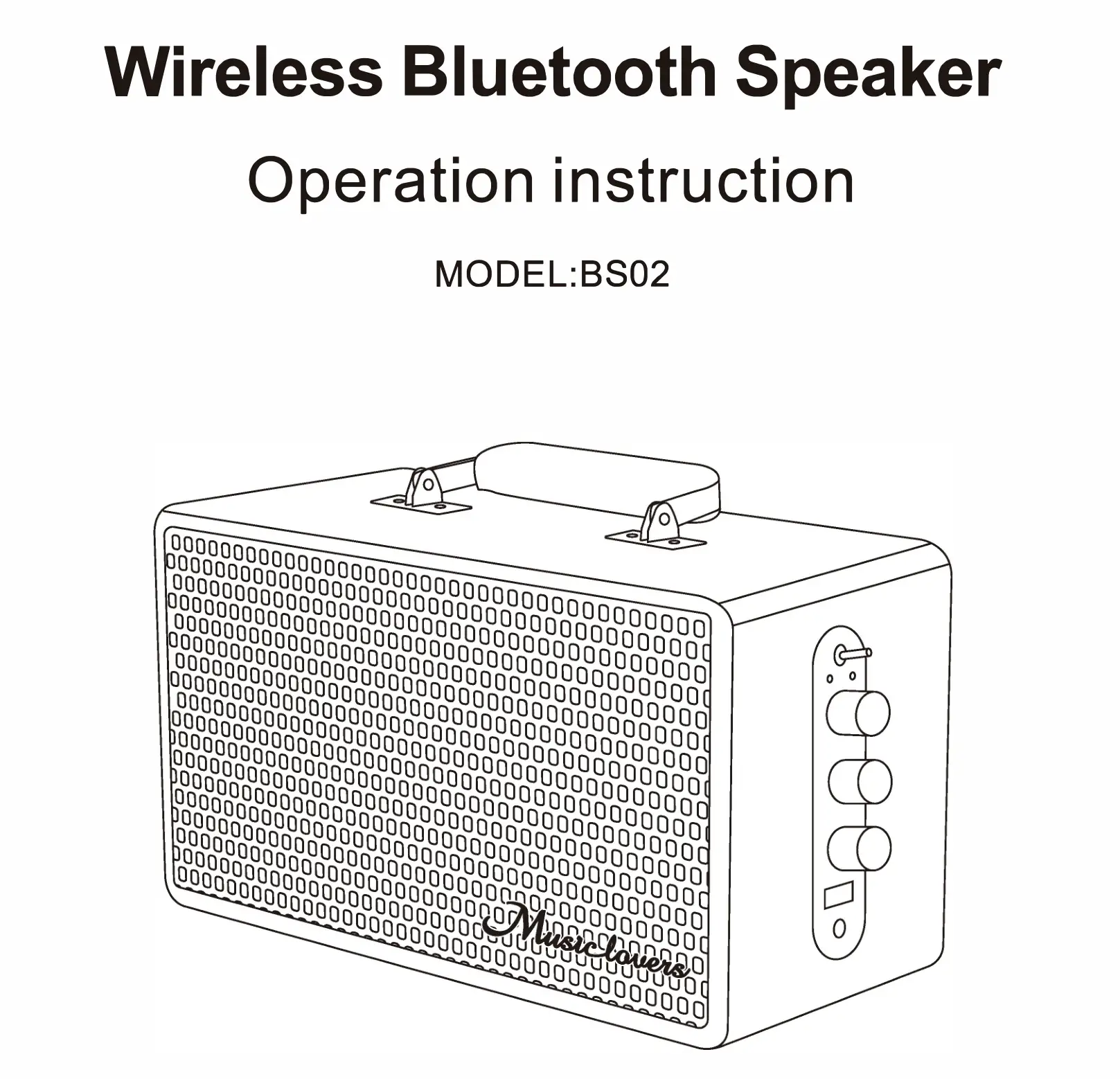 GOKA BS02 Wireless Bluetooth Speaker Instruction Manual