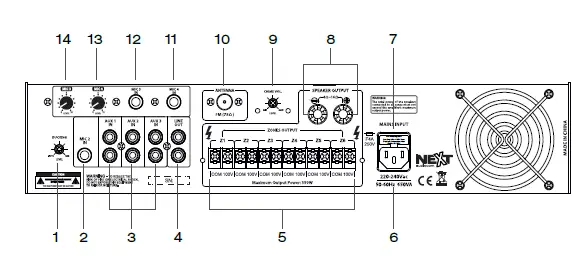 NEXT-MX350-Multi-Zone-Mixer-Amplifier -03