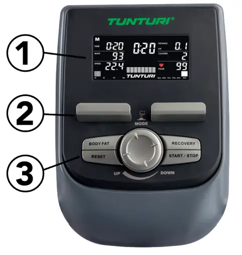 TUNTURI CENTURI E100 Performance Exercise Bike - Console