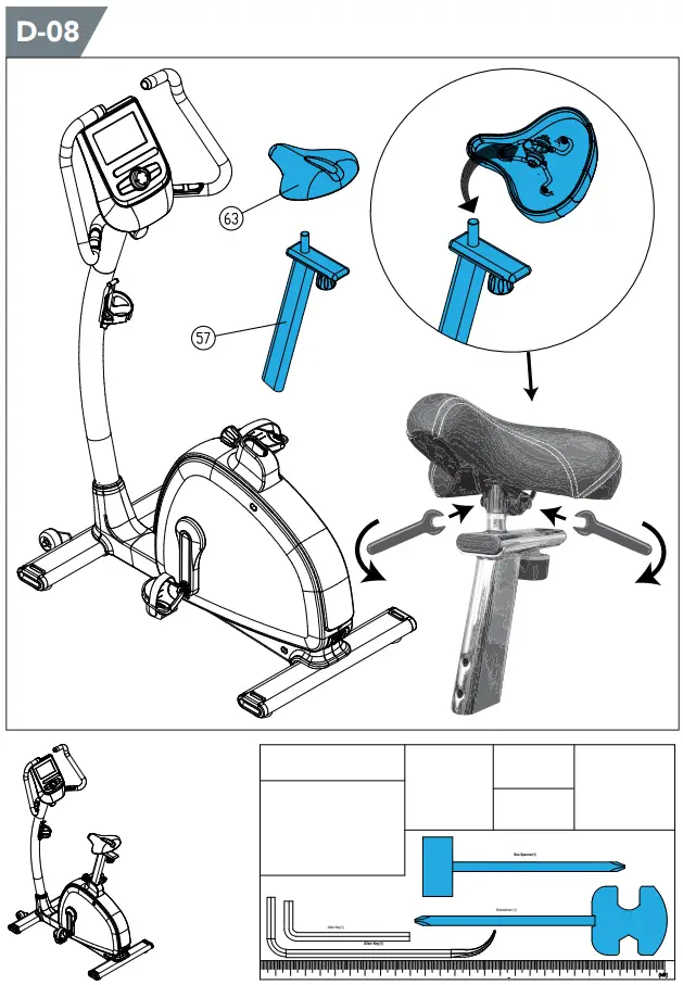 TUNTURI CENTURI E100 Performance Exercise Bike - Parts 10