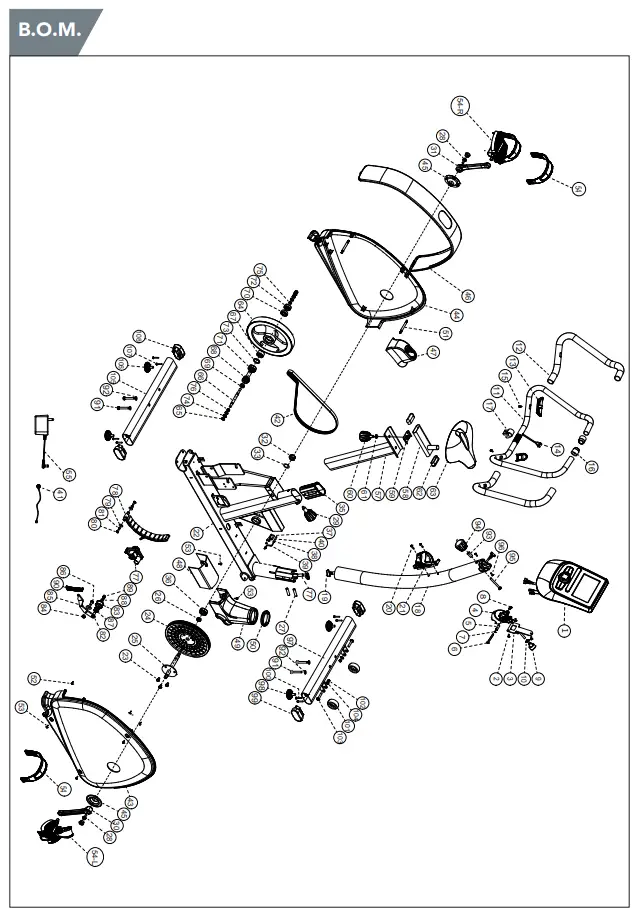 TUNTURI CENTURI E100 Performance Exercise Bike - Parts 13