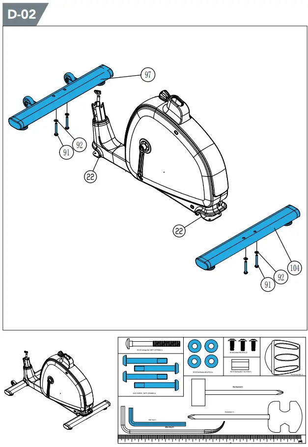 TUNTURI CENTURI E100 Performance Exercise Bike - Parts 4