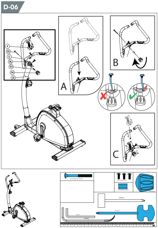 TUNTURI CENTURI E100 Performance Exercise Bike - Parts 8