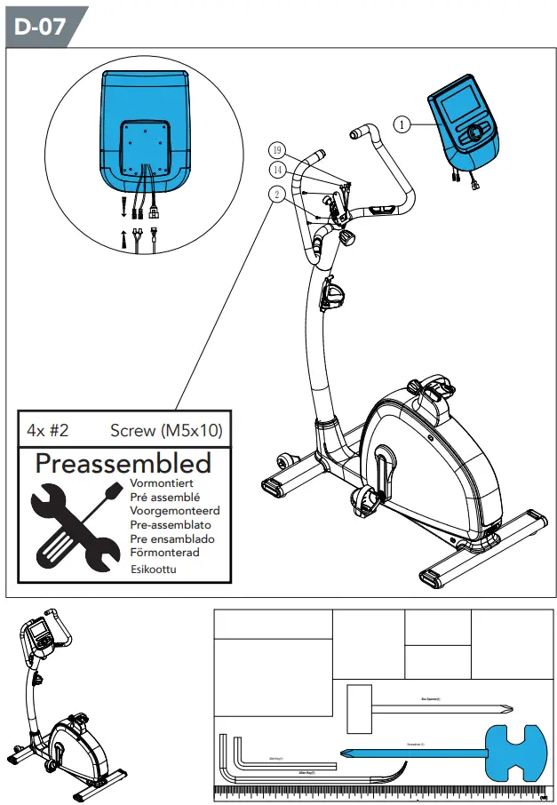 TUNTURI CENTURI E100 Performance Exercise Bike - Parts 9