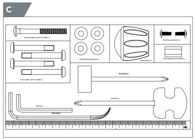 TUNTURI CENTURI E100 Performance Exercise Bike - Parts c