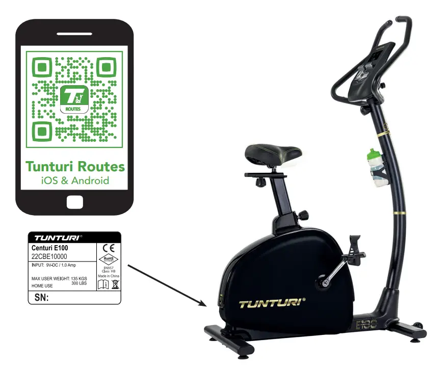 TUNTURI CENTURI E100 Performance Exercise Bike
