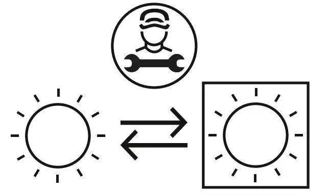 Replaceable light source by a professional