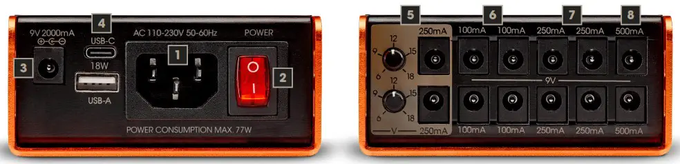 Palmer PWT12IEC Universal 12 Fold Power Supply Unit - INCLUDED 1