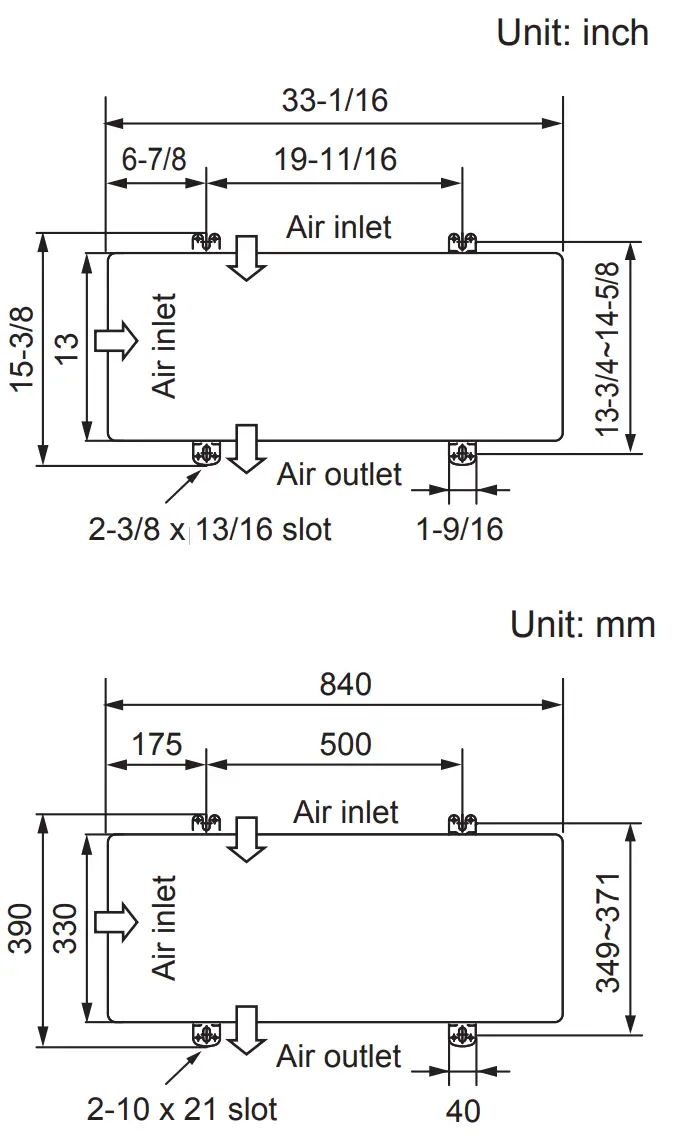 Outdoor unit installation