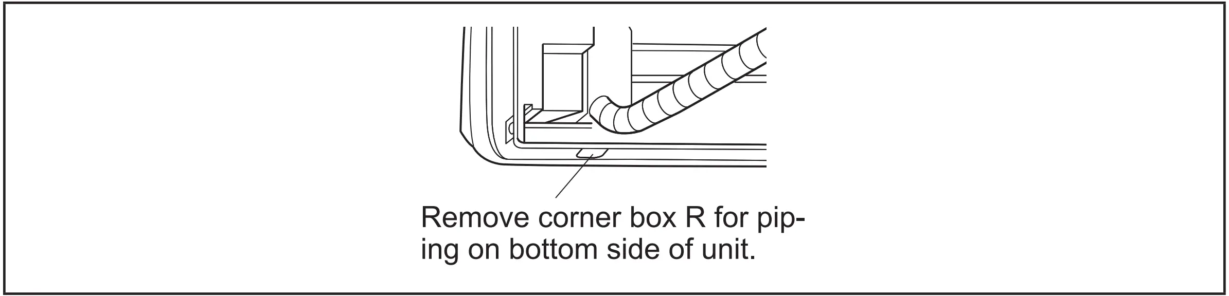Rear or bottom piping