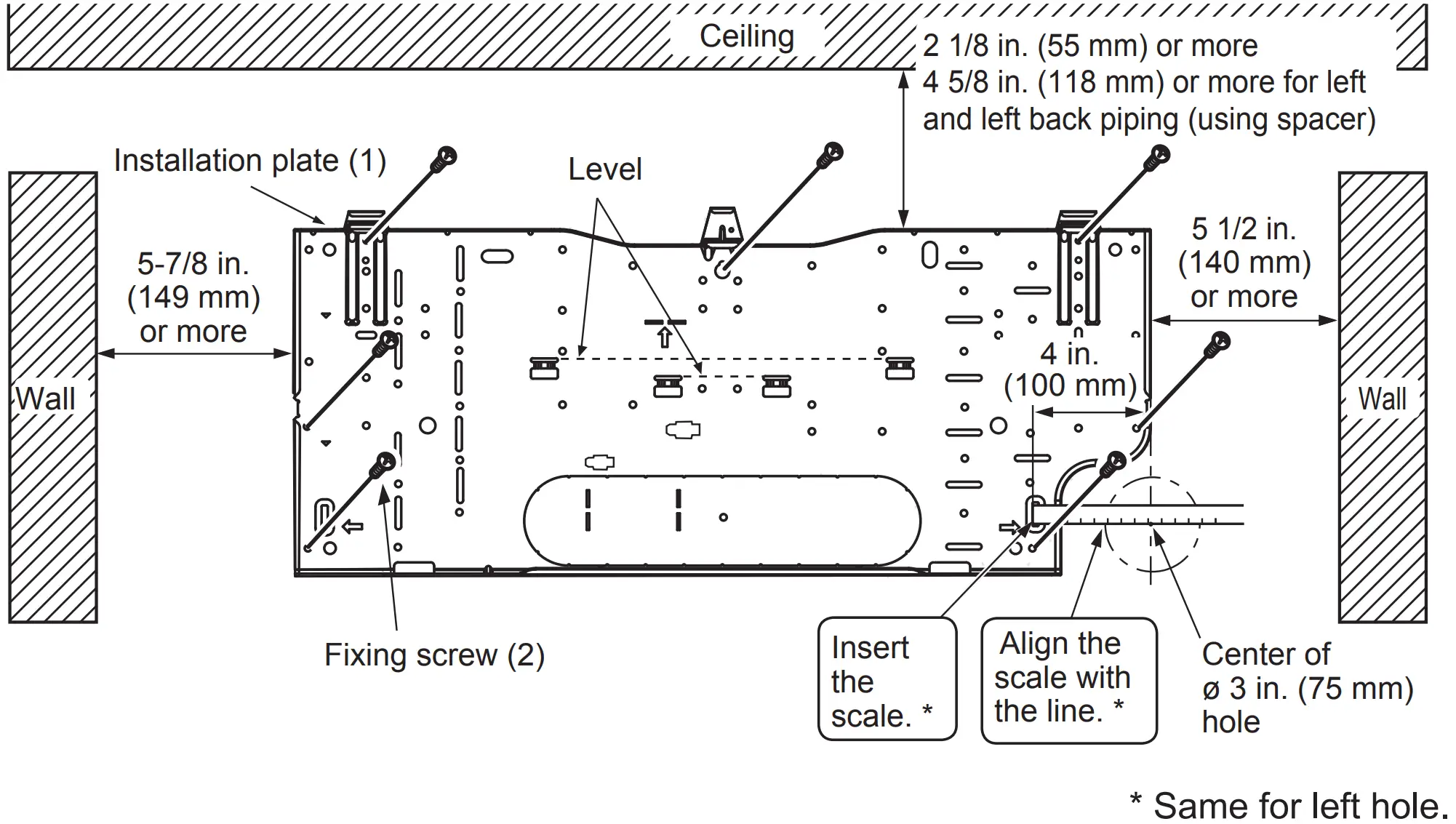 ATTACHING THE INSTALLATION PLATE