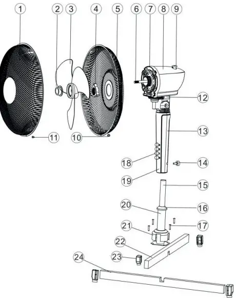 SOMOGYI ELEKTRONICS SF 43 BK Foot Fan-fig2