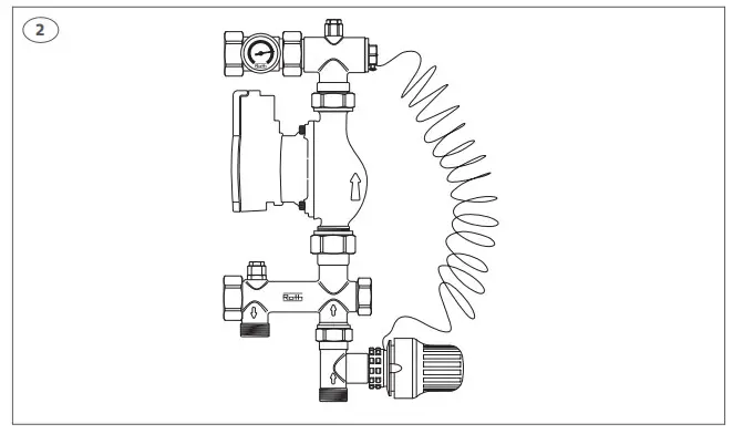 Roth Shunt with thermostatic Valve comes with Wilo Para Pump - pump