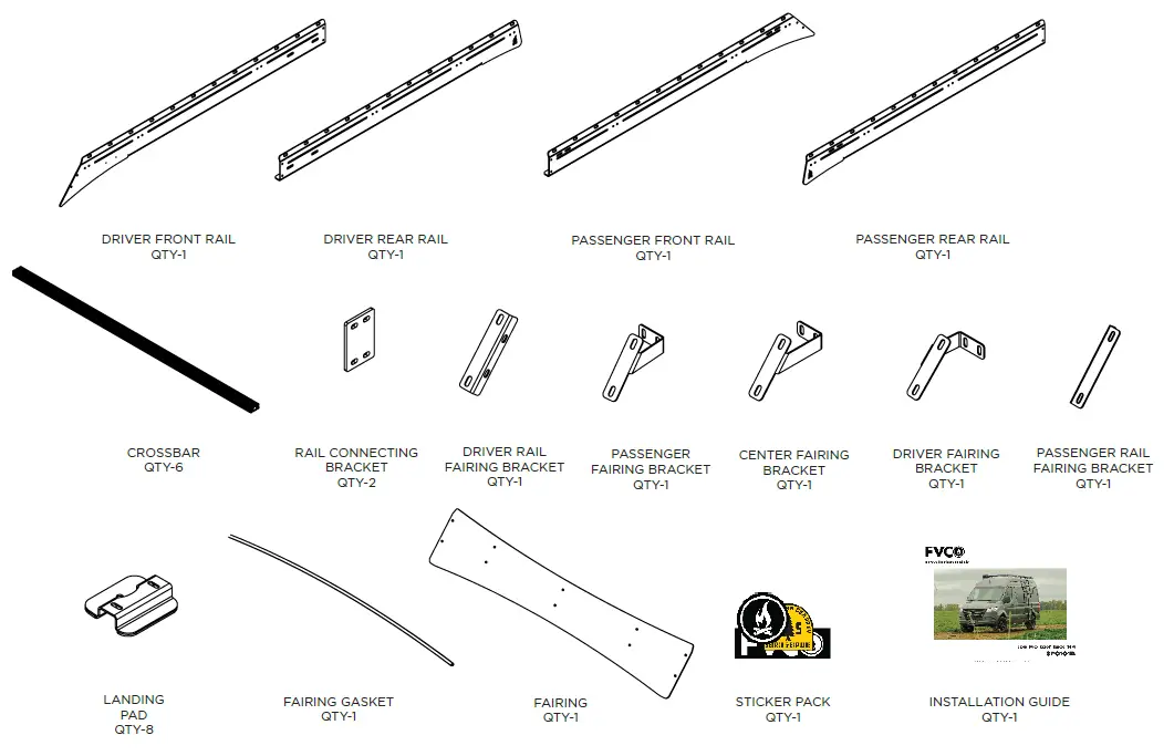 Flatline Van Co TR0101B Low Pro Roof Rack 148 HR 2
