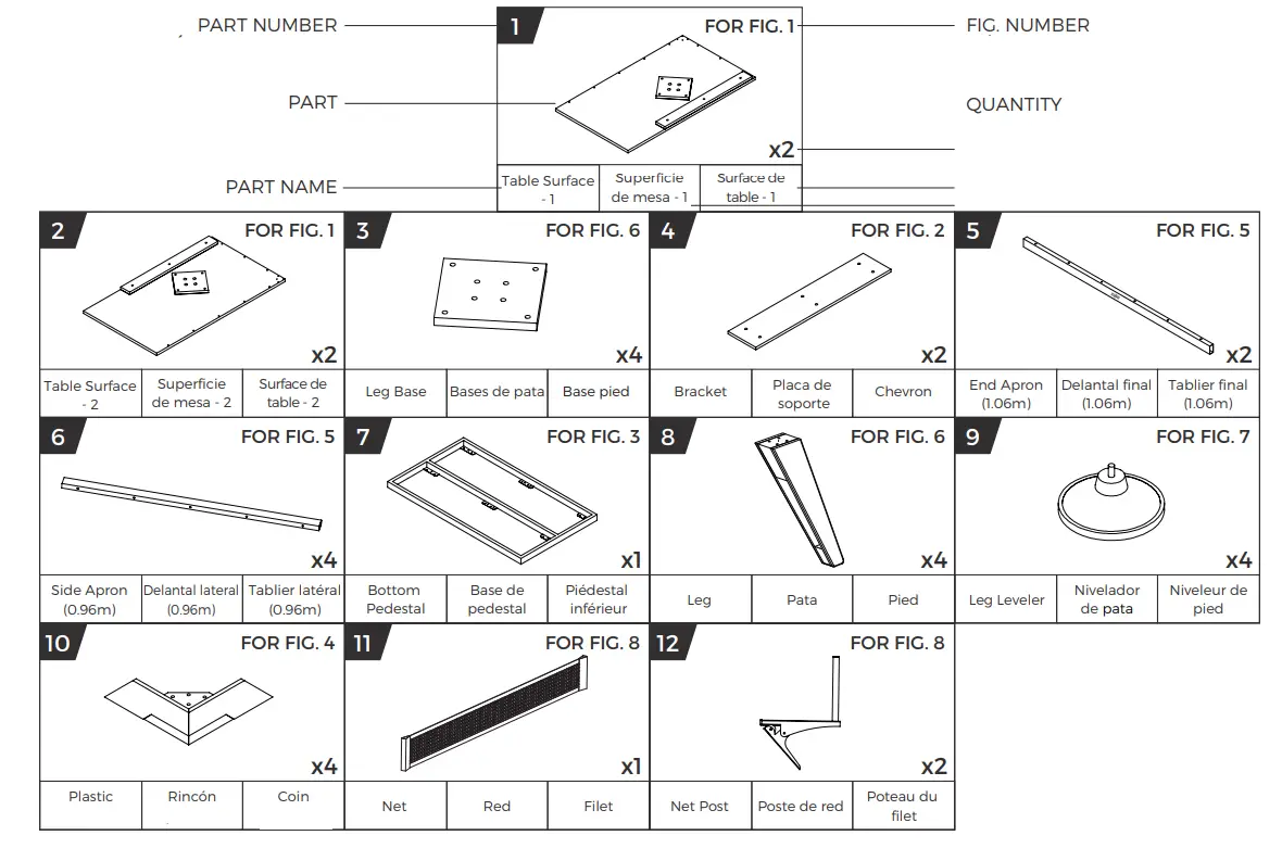 MD SPORTS TT418Y22003 Modern Midcentury Tennis Table- fig7