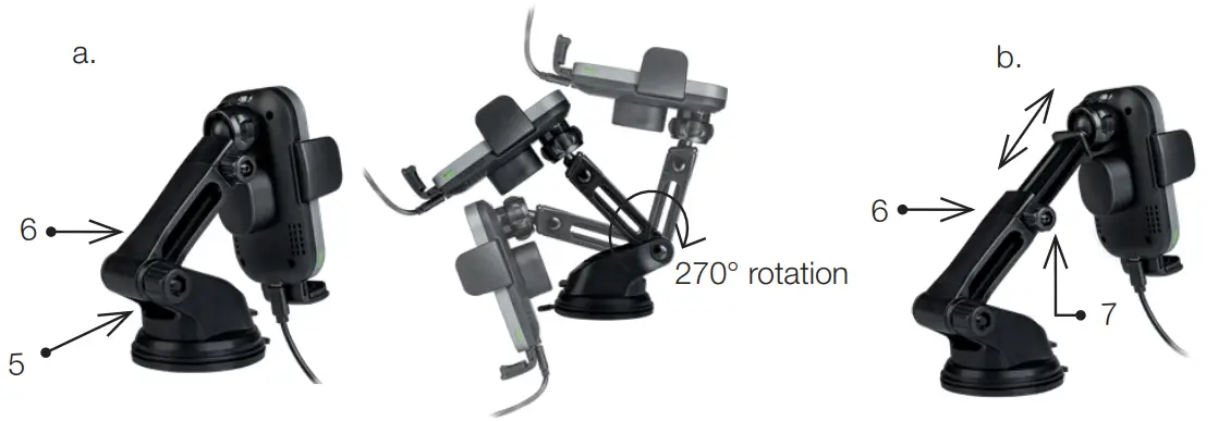 Verbatim FWC 02 Qi Fast Wireless Car Charger - Adjusting the telescopic